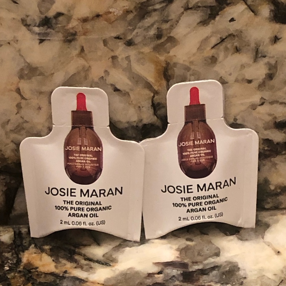 2pcs Josie Maran The Original 100% Pure Organic Argan Oil 2ml Each Samples